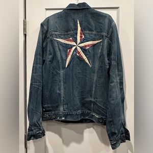 Vintage LUCKY BRAND Star Distressed Jean Jacket